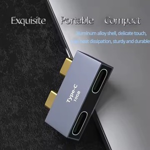 10gbps Usb3.1 Tipo <span class=keywords><strong>C</strong></span> a Dual 2 X <span class=keywords><strong>Usb</strong></span>-<span class=keywords><strong>C</strong></span> 2 * Puertos <span class=keywords><strong>Usb</strong></span> Divisor Hub Convertidor de datos de carga Adaptador Conector para <span class=keywords><strong>Macbook</strong></span> - Product Image 4