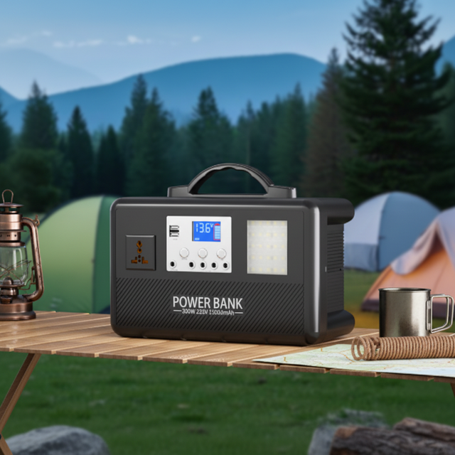 500W Portable Power Station 384Wh Lithium Battery Solar Generator 220V/110V Camping Emergency Backup