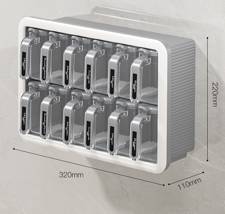 Gris 12 compartimentos