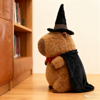 Peluche Capybara Magique Brodée Créative de Grande Taille en Gros, Jouet en Peluche Transfrontalier, Oreiller en Coton PP, Jouet Anti-Stress