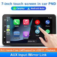 Lecteur de voiture portable à écran tactile de 7 pouces Carplay sans fil et écran automatique Android Lecteur MP5 Autoradio