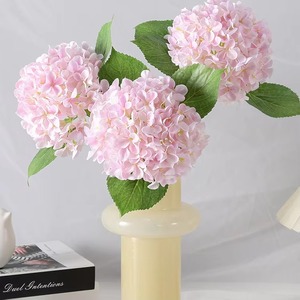 Flores de Hortensia Artificiales de Tela de Seda de Alta Calidad al por Mayor para Decoración de Bodas, Hortensias Artificiales Blancas y Rosas - Product Image 5