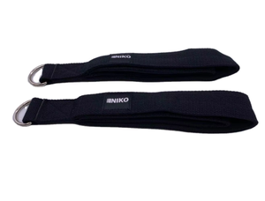Sangles en nylon robustes avec boucle en D en métal noires pour le yoga, la remise en forme, le <span class=keywords><strong>Pilates</strong></span>, la barre - Product Image 3