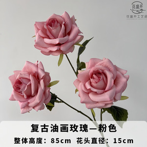 Artificial Roses <b>Single</b> Branch Silk <b>Flower</b> High Simulation Wedding Home Decor Props - Product Image 3