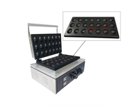 Gaufrier commercial populaire en acier inoxydable 220V en forme d'œuf d'oiseau, avec grille réglable, facile à utiliser pour restaurants et services de restauration