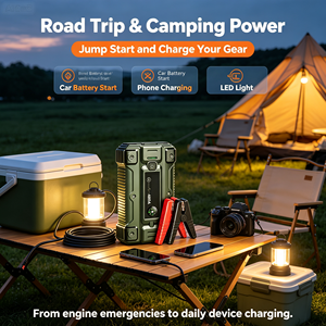 Démarreur de voiture 4000A avec compresseur d'air, <span class=keywords><strong>booster</strong></span> de batterie portable avec pompe à air, démarreur avec gonfleur de pneus - Product Image 2
