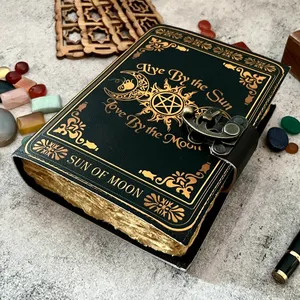 Grimoire วารสารสามดวงจันทร์เทพธิดาวารสารหนังสือแม่มดสะกดว่างเปล่าของของขวัญเงาสำหรับเขาและ7X5นิ้วของเธอ - Product Image 6