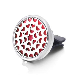 Diffuseur de parfum pour voiture en acier inoxydable de 30 mm, plusieurs styles, aromathérapie, huile essentielle, désodorisant, clip pour grille d'aération - Product Image 1