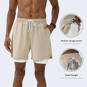 Logo personnalisé Fabletics hommes ascenseur quotidien 5 pouces Streetwear vêtements de sport d'été Gym hommes entraînement Performance Shorts - Product Image 1