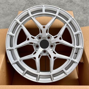 Jantes de voiture forgées en alliage 6061-t6 argent brossé 1 pièce personnalisées 5x120 5x130 pour M3 <span class=keywords><strong>M4</strong></span> C8 Z06 AMG <span class=keywords><strong>GTS</strong></span> 911 Carrera 991 GT3 - Product Image 2
