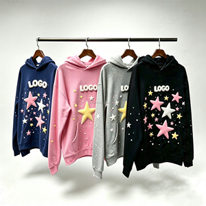 Sudadera con Capucha de Alta Calidad, 100% Algodón, Impresión Puff, 450gsm, Diseño Gráfico Personalizado, Estilo Spiderring, Y2K, Casual, para Hombre - Product Image 1