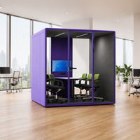 Cabine de travail insonorisée acoustique portable pour réunions et études, isolation phonique 35 dB