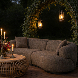 शादी की घटना के लिए भव्य आधुनिक वाणिज्यिक फर्नीचर घुमावदार डिजाइन मखमली मॉड्यूलर कपड़े अनुभागीय सोफा - Product Image 1