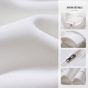 เสื้อฮู้ดดี้ผู้ชายแบบใหม่ ระบายอากาศได้ดี สีดำ ลายวาฟเฟิล ทรงโอเวอร์ไซส์ คอเต่า ซิป ¼  แบบซิปครึ่งตัว - Product Image 2