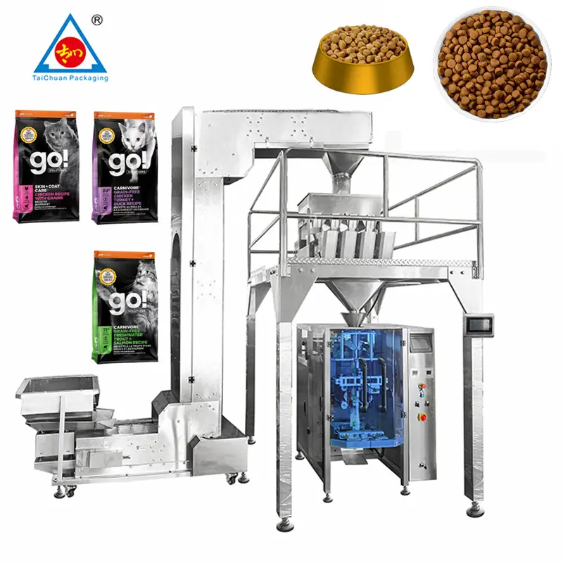 automatic large volume Bag grain pet cat food packing and sealing machine 1 kilo packing machine for dog food