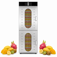 48-laags roestvrijstalen heteluchtoven Fruitdehydratormachine Dubbele boven-/onderlaagregeling 110/220V Hoog multifunctioneel