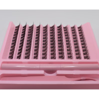 Kit d'extension de cils individuels de luxe professionnels faits à la main, style Manga Anime, cils effilés, en fibres synthétiques, aspect naturel