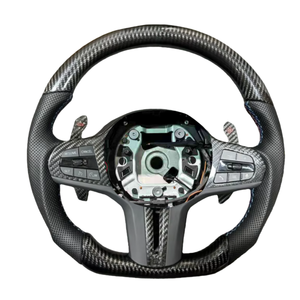 Volante de Fibra de Carbono Auténtica Personalizado para <span class=keywords><strong>BMW</strong></span> G20 G28 G29 G32 G38 G18 G12 G11 G05 G01 G02 G30 G80 G81 G82 M3 M4 M5 M6 - Product Image 5