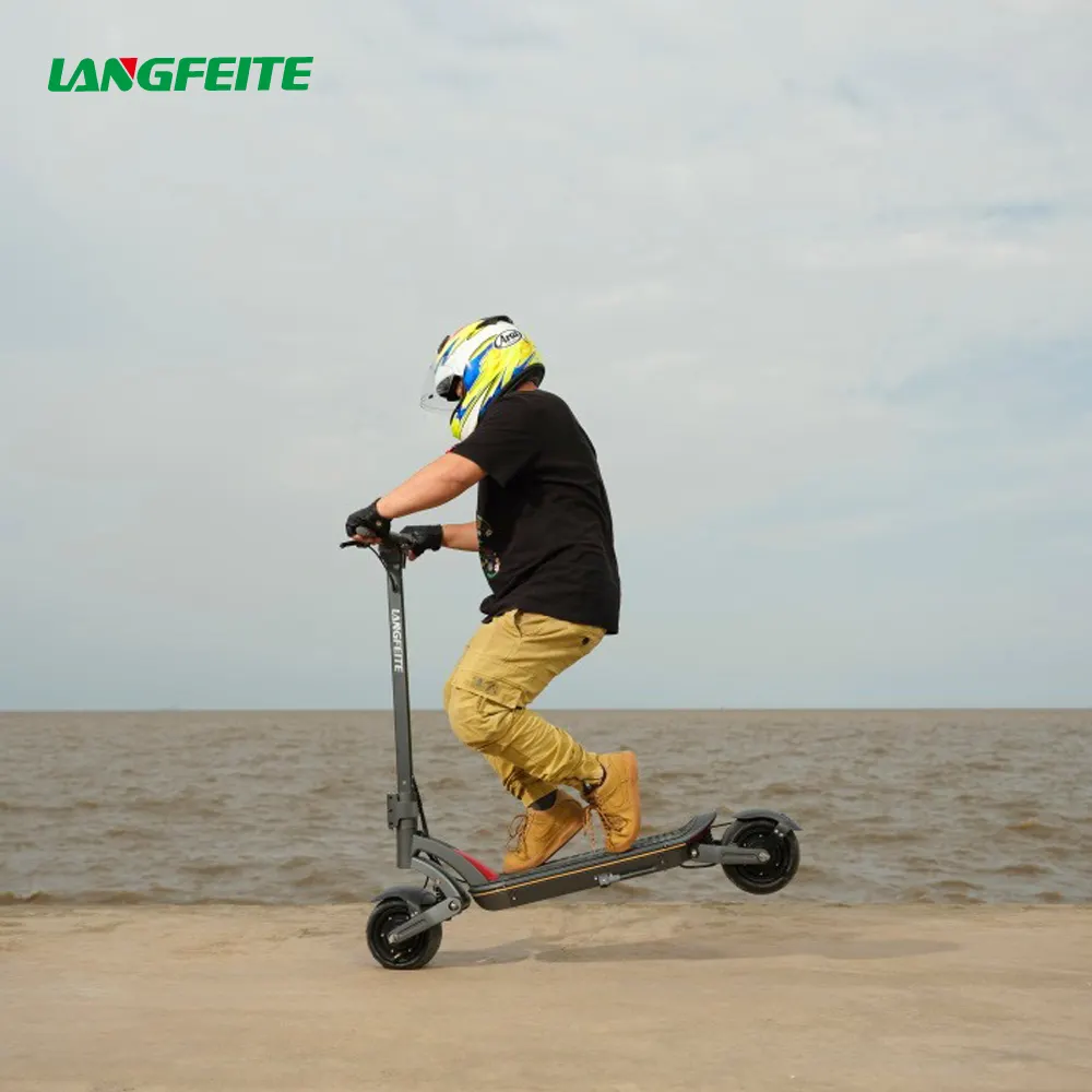 Langfeite Lightning Dual Motors 48v 15ah 1600w 8 Inch Tires Electric Scooter Electric Motorcycle