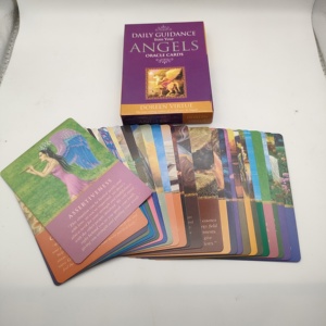 Personalizar cartas de Tarot Impresión en caliente Bordes dorados Cartas de oráculo Guía diaria Ángeles Tarot Deck Tarjetas de afirmación - Product Image 1