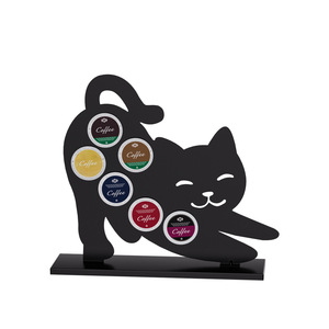 Cat Shape Coffee Pod Holder Carbon Steel <b>Desktop</b> Storage Rack For K Cup Organizing Kitchen Decor - Product Image 5