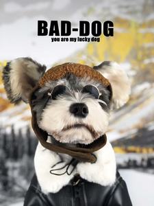 Jaqueta de Inverno Luxuosa para Cães, Designer, Padrão Sólido, Casaco de Couro PU Preto com Material de Pelúcia de Pluma - Product Image 3