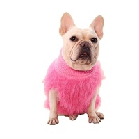 Vente en gros de chandail à col roulé en fourrure chaude pour l'hiver de créateur de mode vêtements de fête pour chiens