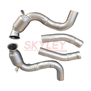SKYLEY Exhaust Down <strong>Pipes</strong> for Mercedes-benz <strong>C63</strong>/c63s W205 Amg M177 4.0tt 2015- High Flow Sport Cat Downpipe - Product Image 3