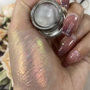 Ombre à paupières caméléon marque privée imperméable à l'eau crème de maquillage à haute teneur en pigments fard à paupières gel pailleté multichrome