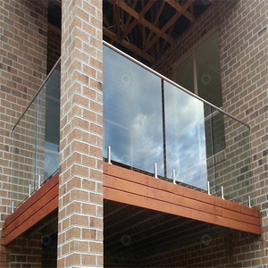 Barrières de sécurité en <span class=keywords><strong>verre</strong></span> sans cadre de style européen Prima, <span class=keywords><strong>verre</strong></span> feuilleté double, barrière de protection extérieure pour balcon et <span class=keywords><strong>terrasse</strong></span> - Product Image 5