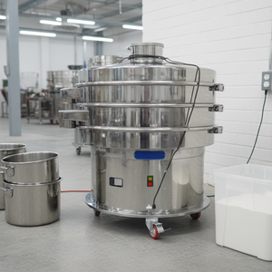 Machine de tamisage numérique automatique Micron India en acier inoxydable, contrôlée par PLC, pour le criblage et le classement de poudres, haute efficacité - Product Image 2