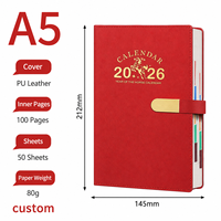 Carnet personnalisé pour la fin de l'année, Zodiaque chinois, Boucle dorée, Marquage à chaud, Carnet cadeau du Nouvel An, Direct Usine