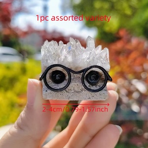 Gafas <span class=keywords><strong>de</strong></span> racimos <span class=keywords><strong>de</strong></span> cuarzo natural talladas a mano, <span class=keywords><strong>erizo</strong></span>, curación, Reiki, decoración <span class=keywords><strong>de</strong></span> mesa, regalo <span class=keywords><strong>de</strong></span> cristal - Product Image 2