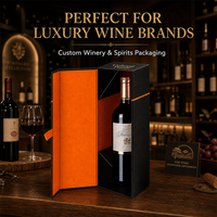 Boîte à vin pliable personnalisée, boîte cadeau pour spiritueux en gros, emballage en papier, logo personnalisé