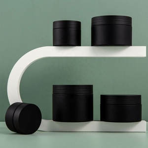 China Supplier 30ml 50ml 80ml 100ml 120ml 150ml <b>Plastic</b> Matte Cosmetic Cream Black <b>Jar</b> - Product Image 4