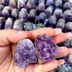 Mini brezilya ametist küme <span class=keywords><strong>geode</strong></span> mineral örneği el yapımı el sanatları - Product Image 4