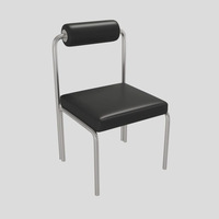 Chaise de salle à manger de style industriel, meubles pour restaurant et café avec cadre en acier inoxydable