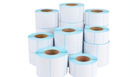 Étiquettes adhésives en papier cuivré de forme spéciale, adaptées aux imprimantes Agoxs et aux usages d'emballage pour l'impression