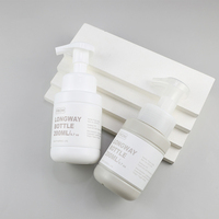 Flacon pompe mousse 200 ml en PE pour cosmétiques, savon liquide, crème visage, emballage scellable, type pulvérisation, sérigraphie blanche