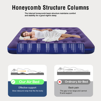 Vente en gros d'usine lit gonflable pleine grandeur camping floqué tapis de couchage maison portable pliable matelas pneumatique