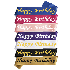 Lettera di <span class=keywords><strong>buon</strong></span> <span class=keywords><strong>compleanno</strong></span> con fascia di raso decorazioni festa di <span class=keywords><strong>compleanno</strong></span> delle ragazze all'ingrosso - Product Image 1