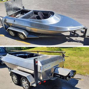 KinOcean Nouveau 15 pieds 4 personnes en aluminium Drifting Cruiser Yacht <span class=keywords><strong>River</strong></span> Racing Inboard Motor Jet Boat Sports Obtenez une remise maximale! - Product Image 3