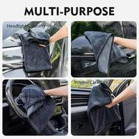 Serviette de séchage auto en microfibre torsadée 600GSM 800GSM 80/20, sans rayures, sécurisée pour la peinture, pour le lavage et le detailing automobile