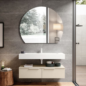 <span class=keywords><strong>Miroir</strong></span> de salle de bain de 24 pouces <span class=keywords><strong>grand</strong></span> <span class=keywords><strong>cercle</strong></span> irrégulier argenté mural <span class=keywords><strong>miroir</strong></span> <span class=keywords><strong>demi</strong></span>-rond Led pour vanité - Product Image 3