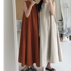 <span class=keywords><strong>Robe</strong></span> d'été décontractée ample sans manches en lin et coton respirant pour femme, avec logo personnalisé, fabrication OEM/ODM, faible MOQ, en stock - Product Image 3