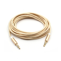 3.5mm mâle à mâle et femelle Prise audio auxiliaire Jack vers Usb 2.0 femelle Câble tressé Usb Glow