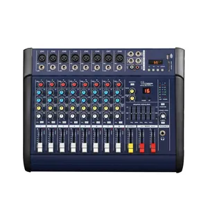 M802D Professional 8 Channel powered Audio Mixing Console power mixer amplifier professional audio of Sound System for party