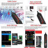 Rsrteng LT-600 Probador de Cables Multifunción con Pantalla Táctil IPS de 4 Pulgadas, Hi-POE POE para 200m de Precisión, 3% de Precisión en la Medición del Longitud del Cable RJ45