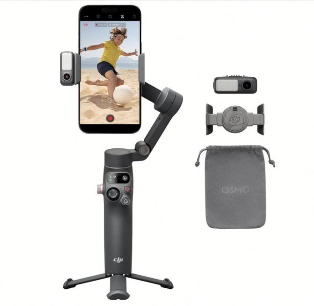 DDJ Original Brand OSMO Mobile7 Pro 3- Stabilization 7P Handheld Gimbal Stabilizer Built-In Rod Extension for V5.3