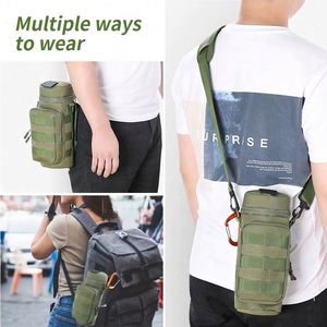 BSCI factory Custom Olive Khaki Hiking Travelling Camping Cool style tactical crossbody molle system water bottle <b>sling</b> <b>bag</b> - Product Image 2